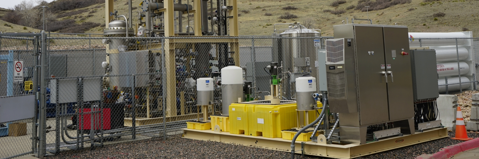 Image of biomethanation reactor system in the field
