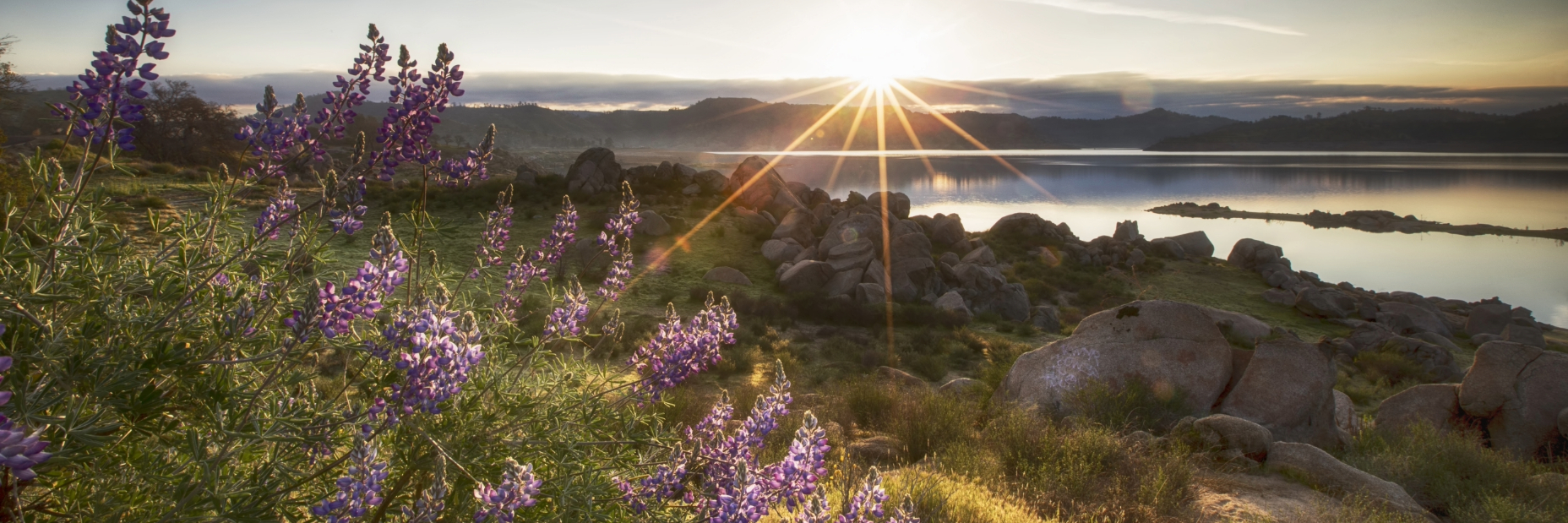Sunshine Over Mountain Range