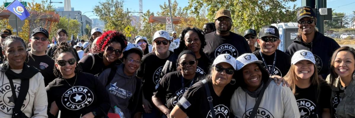 Group of volunteers at event. 